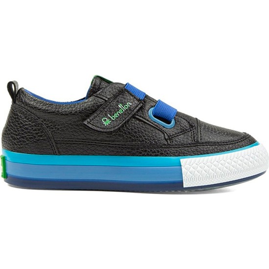 Benetton Siyah - Mavi Bebek Sneaker BN-30445