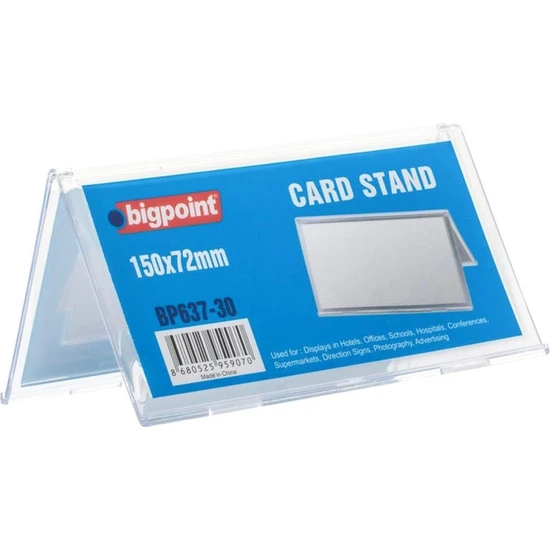 Bigpoint Kart Standı Çift Taraflı 150 x 72mm