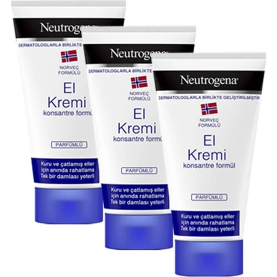 Neutrogena Norveç Formülü El Kremi Parfümlü 50 Ml X 3 Arm 6556