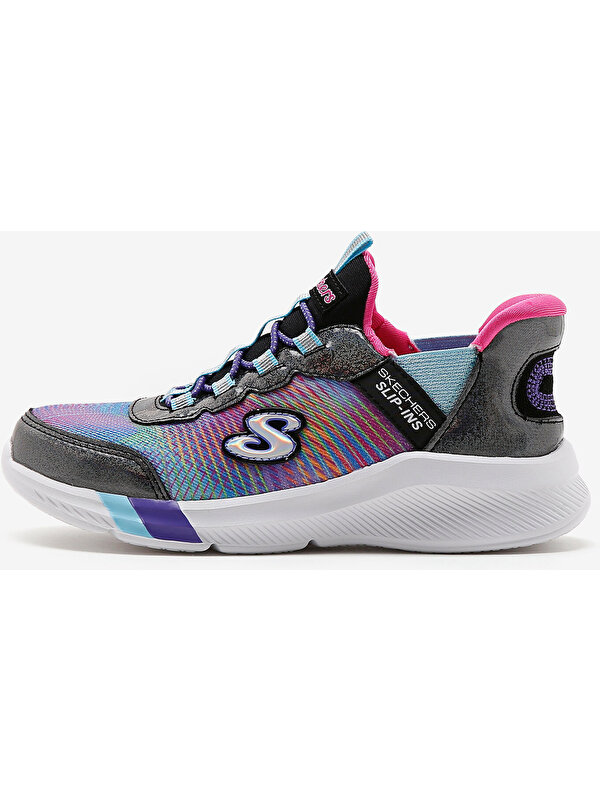 Skechers Dreamy Lites - Colorful Prism Büyük Kız Çocuk Siyah Spor Ayakkabı 303514L Bkmt
