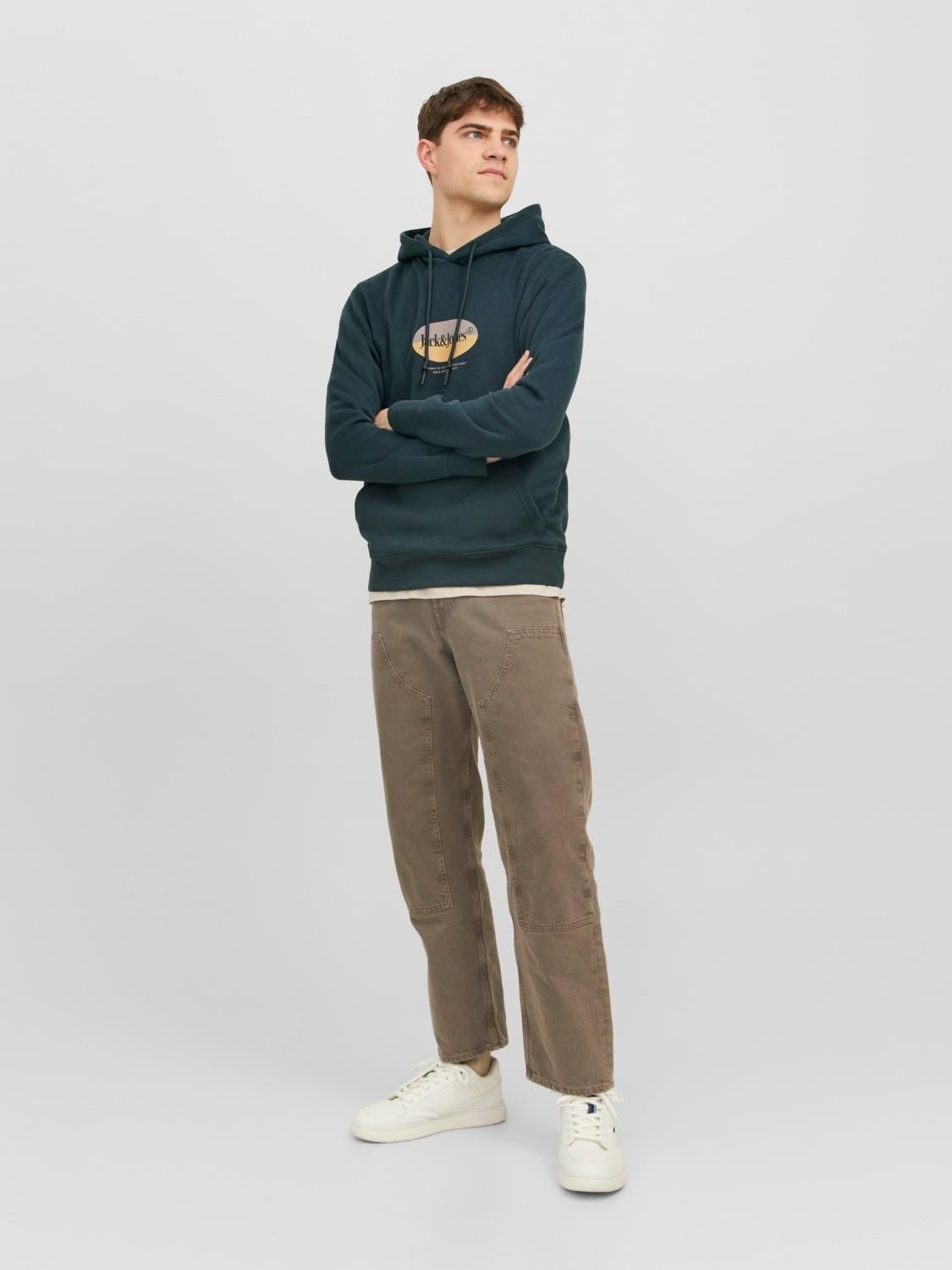 Jack & Jones Jordalston Brandıng Sweat Hood görsel 4
