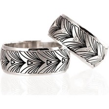 Gümüşcüm Yaprak Modeli Bay Gümüş Alyans