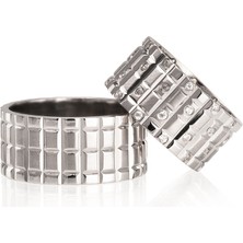 Gümüşcüm Eflin Gümüş Alyans Modeli Taşlı Bayan Alyans