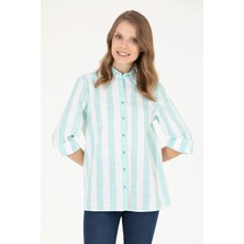 U.S. Polo Assn. Kadın Mint Gömlek Desenli 50263663-VR090