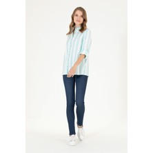 U.S. Polo Assn. Kadın Mint Gömlek Desenli 50263663-VR090