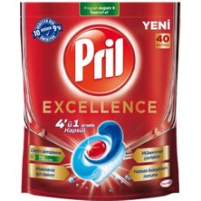 Pril Excellence 4ü 1 Arada Bulaşık Makinesi Deterjanı 40 Lı