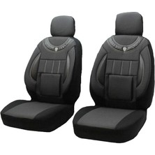 Nemu Fiat Doblo Cargo Uyumlu 1+1 Koltuk Kılıfı - Füme - Siyah