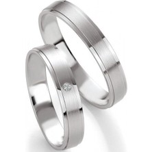 Gümüşcüm Odesa Taşlı Bayan Gümüş Alyans