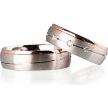 Gümüşcüm Rose Gümüş Alyans Modeli Taşlı Bayan Alyans