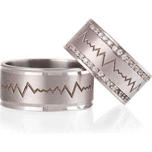 Gümüşcüm Ritim Gümüş Alyans Modeli Taşlı Bayan Alyans