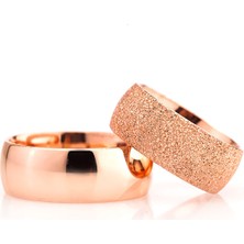 Gümüşcüm Roze Bombeli Model Gümüş Alyans Bayan Nişan ve Söz Yüzükleri