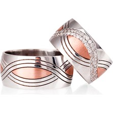 Gümüşcüm Rumeli Modeli Taşlı Bayan Gümüş Alyans