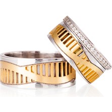 Gümüşcüm Toprak Gümüş Alyans Modeli Altın Kaplama Bayan Alyans