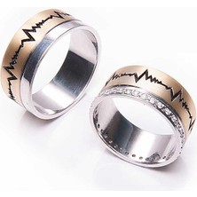 Gümüşcüm Yaşam Modeli Altın Kaplama Bayan Gümüş Alyans