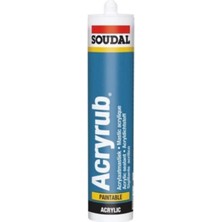 Soudal Acryrub Silikonize Mastik Siyah