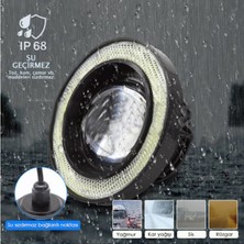 C9 Mercekli Angel LED Halkalı Sis Far 89MM Su Geçirmez Angel Renk Seçenekli (Beyaz, Buz Mavi, Turuncu)