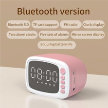 Hıfı ile LED Çalar Saat Bluetooth Hoparlör 1400 Mah Pil Yatak Odası (Yurt Dışından)