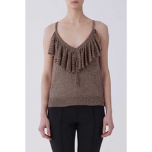 ROMAN Ip Askılı Volanlı Triko Bronz Gold Y2171005_324