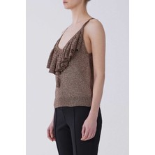 ROMAN Ip Askılı Volanlı Triko Bronz Gold Y2171005_324