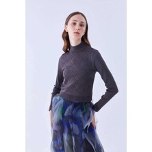 ROMAN Çizgi Desenli Triko Antrasit K2279104_046