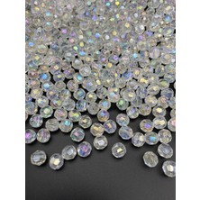 Hedef Bijuteri 10MM Janjanlı Şeffaf Petek Model Akrilik Boncuk,parlak Takı Yapım Hobi Boncuğu (100GR,~200 Adet)