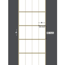 40X20 mm Termal Barkod Etiketi Yan Yana 4 Sıra Yapışkanlı Etiket (1 Rulo = 5000 Adet)