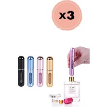 Hediye Filesi 3 Adet Parfüm Şişesi Taşınabilir Mini Doldurulabilir  Atomizer Parfüm Şişeleri Boş Küçük