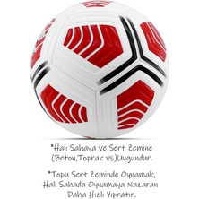 Futbol Topu Score Sert Zemin Halı Sahada Topu No:5 Kırmızı