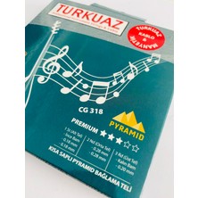 GMC Turkuaz CG318 Pyramid + Ipek Bamlı Kısa Sap Bağlama Teli 0.18MM