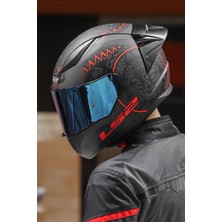 LS2 Rapıd Race Takaroa Mat Siyah-Kırmızı Kask C3