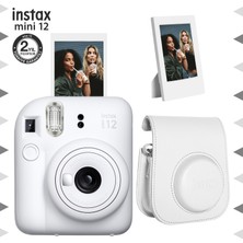 Fujifilm Instax Mini 12 Beyaz Fotoğraf Makinesi Çerçeve ve Deri Kılıf Seti ile Pratik Fotoğraf Deneyimi