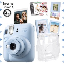 Fujifilm Instax Mini 12 Mavi Fotoğraf Makinesi 30'lu Film ve Aksesuar Mega Set