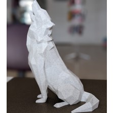 3D Baskı Low Poly Wolf Figür