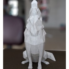 3D Baskı Low Poly Wolf Figür