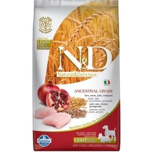 N&d Ancestral Grain Light Tavuklu ve Narlı Ata Tahıllı Küçük Irk Yetişkin Köpek Maması 2,5kg