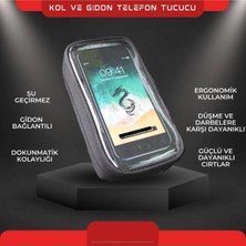 Zoli Motosiklet Kola Takılan Telefon Tutucu Kol Telefon Tutucu Su Geçirmez 6.7" (Dayanıklı)