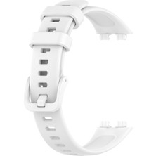 Smcase Huawei Band 8 Kordon Mat Klasik Silikon Ayarlanabilir Krd 11 Beyaz