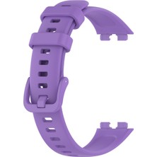 Smcase Huawei Band 8 Kordon Mat Klasik Silikon Ayarlanabilir Krd 11 Lila
