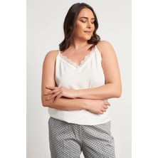 Myline Dantelli Ip Askılı Bluz