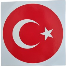 ARGALI Türk Bayrağı Motosiklet-Oto Sponsor Sticker Seti, Çıkartma Etiket Sponsor Yuvarlak