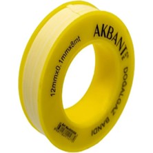 Akbant 505306 Sarı Doğalgaz Teflon Bant (Gazlar Için) 12MM x 8mt Akbant.