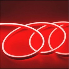Sekizgen Led 12 Volt Neon LED Kırmızı (5 Metre)