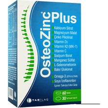 Tab Osteozinc Plus 30 Kapsül ve 60 Tablet