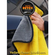 Auto Detox Autodetox Yellowfaser Oto Kurulama Mikrofiber Bez 30X60CM