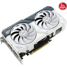 ASUS GEFORCE RTX 4060 DUAL-RTX4060-O8G-WHITE 8GB GDDR6 128bit 2535MHz OC HDMI 3xDP DLSS3 EKRAN KARTI - DUAL-RTX4060-O8G-WHITE