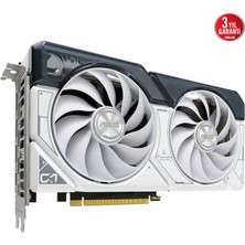 ASUS GEFORCE RTX 4060 DUAL-RTX4060-O8G-WHITE 8GB GDDR6 128bit 2535MHz OC HDMI 3xDP DLSS3 EKRAN KARTI - DUAL-RTX4060-O8G-WHITE