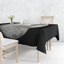 Alban Home Ay Temalı Dijital Baskı Masa Örtüsü Alho_tblc-10 (140X220)