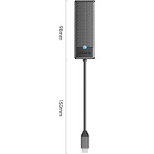 Orico 4 Portlu Type-C To USB 3.0 Yüksek Hızlı 5gbps Hub Çoklayıcı Siyah