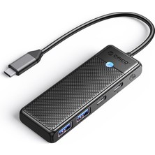 Orico 4 Portlu Type-C To USB 3.0 / Type-C Pd 100W Yüksek Hızlı 5gbps Hub Çoklayıcı Siyah