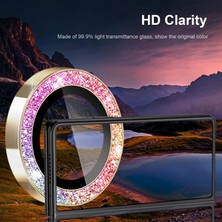 Fogy Samsung Galaxy Z Fold 5 Uyumlu Metal Taşlı Temperli Cam Lens Koruyucu